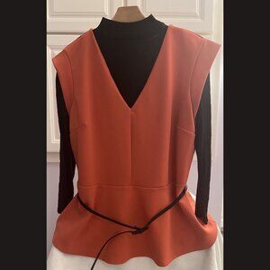 Worthington Women’s Orange Top Size PXL Petite XL Blouse Casual Workwear